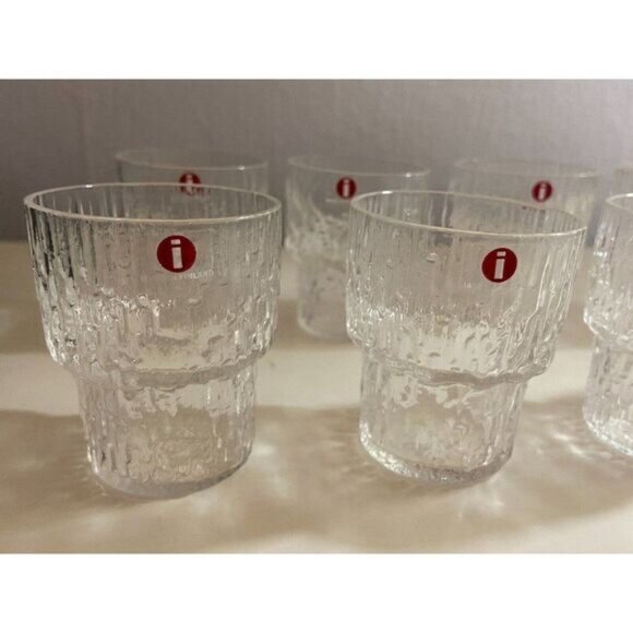 Iittala Paadar Shot Liquor Glasses Tapio Wirkkala Iceberg Icicle Set of 6 - Picture 7 of 10